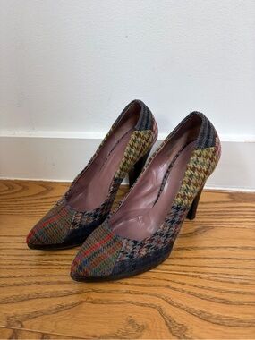 Miu Miu Multicolor Tweed Pointed Toe Pumps